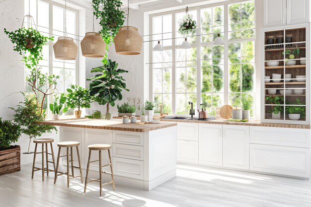 bucătărie luminată